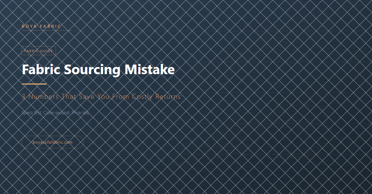 Fabric Sourcing Mistake Cover