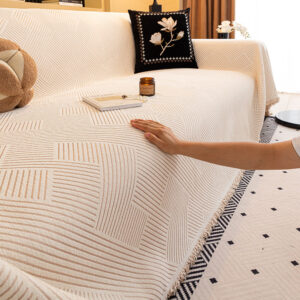 Luxury Premium Chenille Sofa Throw Cover Machine Washable All Season Non-Slip Cat Scratch Resistant & Lint-Free