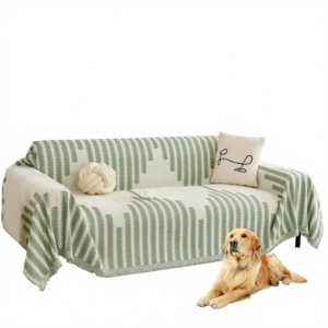 Boho Geometric Pattern 3 Cushion Sofa Covers Soft Thick Machine L-Shaped Furniture Protector (Sage Green 91×150)