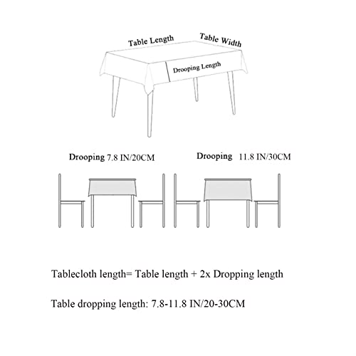 Table runner measurement and end-drop guide